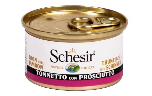 Schesir Nassfutter Thunfisch &amp; Schinken in Gelée, 85 g