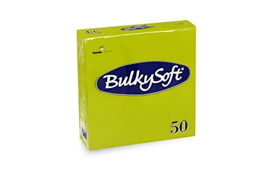 Servietten Bulkysoft, 2-lagig, 1/4 Falz, kiwi, 33x33cm - Karton à 24 Pack / Pack à 50 Servietten