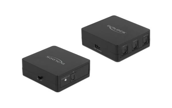 Delock Umschalter Toslink Splitter 1 In 3 Out Toslink