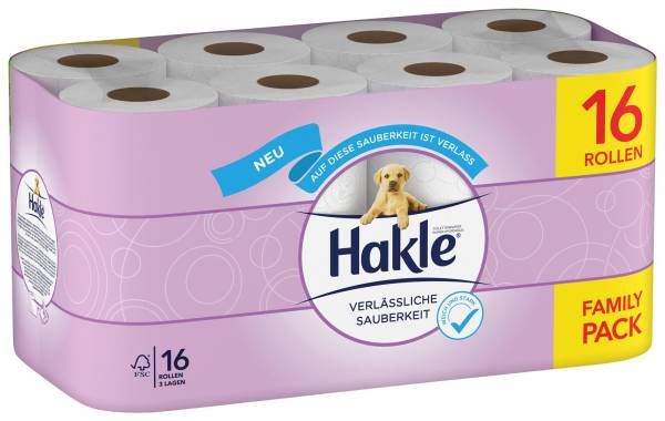 Toilettenpapier 3-lagig, 16 Rollen HAKLE 4161843