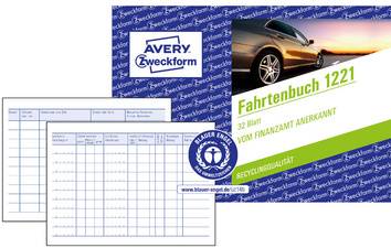 AVERY ZW. Zweckform Formularbuch "Fahrtenbuch", A6 quer