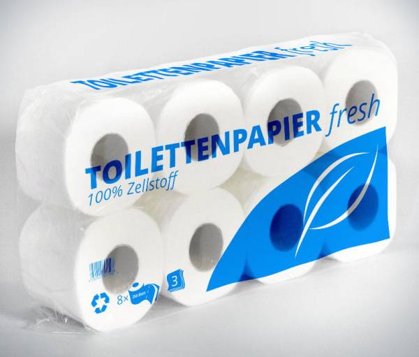 Toilettenpapier PREMIUM 3-lg 250 Blatt Zellstoff 56 Rollen