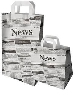 PAPSTAR Tragetasche "Newsprint", 320 x 170 x 440 mm