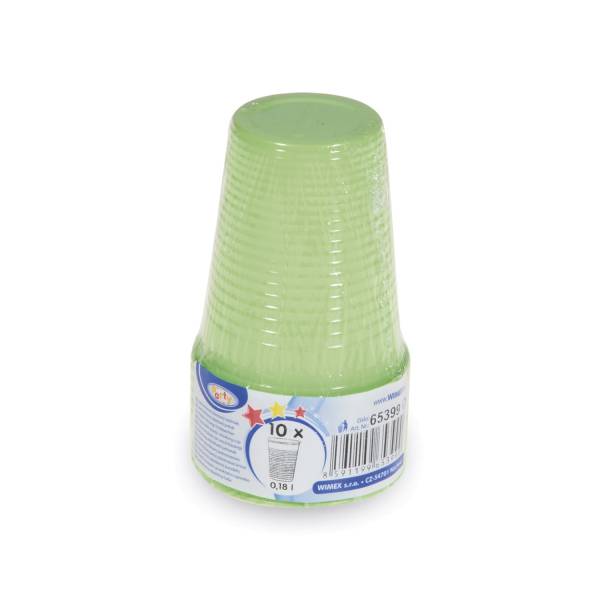 Trinkbecher gelbgrün 0,18 l (PS) (10 Stück)