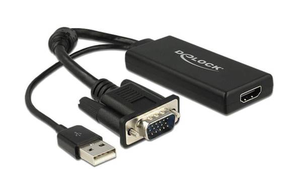 Delock Konverter VGA – HDMI, mit Audio