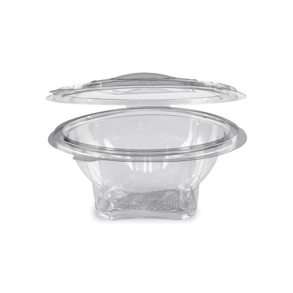 Rundbecher (rPET) mit Deckel klar 500ml – 50 Stück
