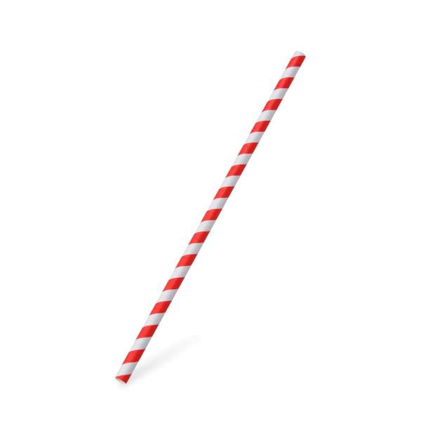 Papiertrinkhalm Spirale rot JUMBO 8mm x 25cm – 100 Stück