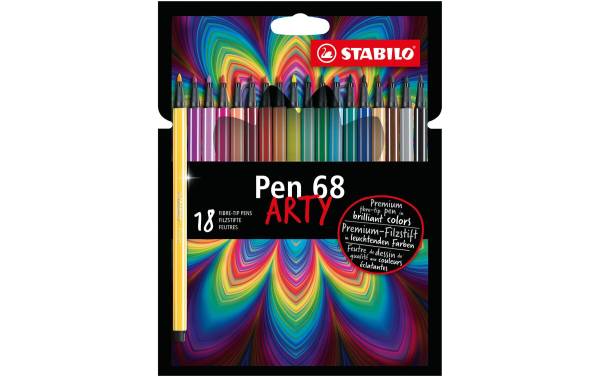 STABILO Fasermaler Pen68 ARTY 18 Stück