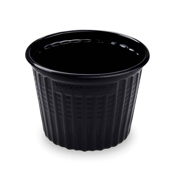 Snack-Becher (PP) Reware Snack wiederverwendbar schwarz 115mm 520ml – 25 Stück