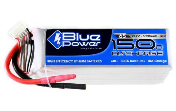 EP RC-Akku LiPo 5000 mAh 22.2 V 30C BluePower