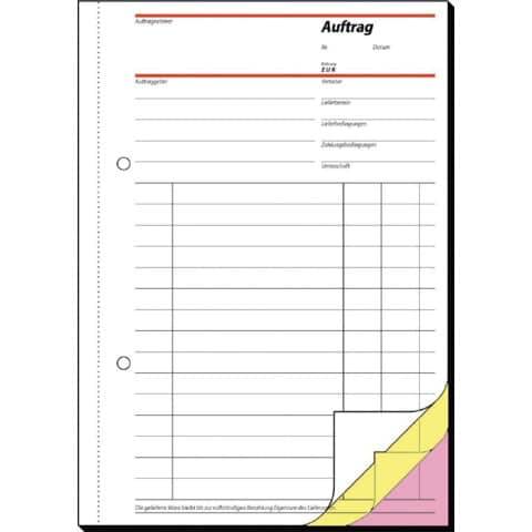 sigel Formularbuch "Auftrag", A5, 3 x 40 Blatt, SD