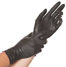 HYGOSTAR Latex-Handschuh "DIABLO", XL, schwarz, puderfrei