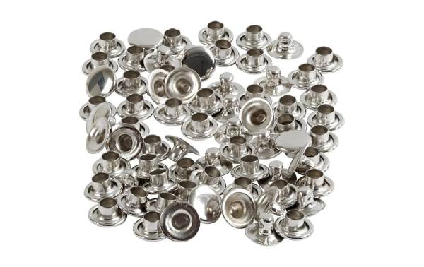 Creativ Company Hohlnieten 7 mm Silber, 50 Stück