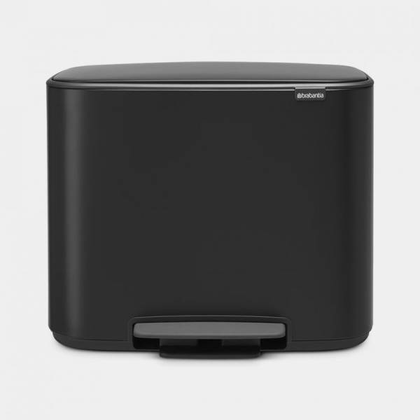 BRABANTIA Treteimer BO 121104 3×11 L schwarz matt