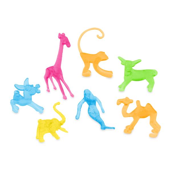 Glasmerker (PS) gemischt 7 Tiere 30-50mm – 100 Stück