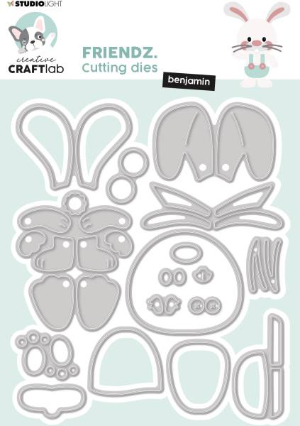 SIZZIX Stanzschablone 12.7x11x0.1cm CD476 Hase 17 Stück