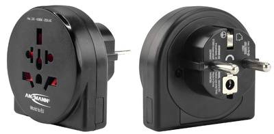 ANSMANN Reisestecker "World to EU + USB", inkl. Schutzleiter