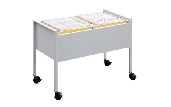 DURABLE Hängemappen-Wagen "Economy 100 DUO", silber metallic