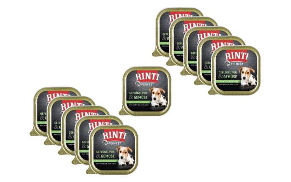Rinti Nassfutter Feinest Geflügel Pur & Gemüse, 11 x 150 g