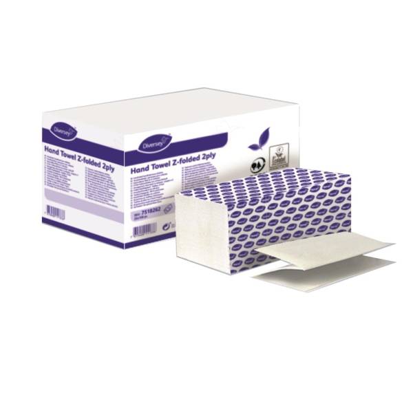 7518262 Diversey Handtücher Z-Falz 20,5x24cm 3750 Blatt