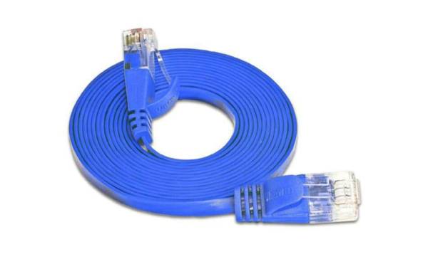 SLIM Slimpatchkabel Cat 6, UTP, 10 m, Blau