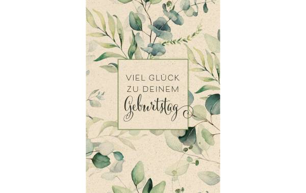 Natur Verlag Geburtstagskarte Vintage Viel Glück 17.5 x 12.2 cm