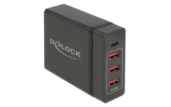 Delock USB-Wandladegerät 63974 3x USB-A + 1x USB-Type-C PD