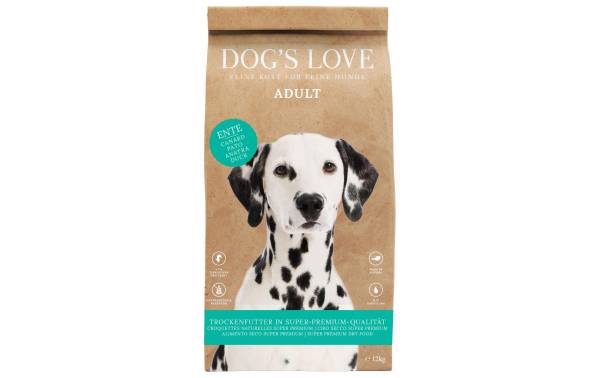 Dog's Love Trockenfutter Adult, Ente, 12 kg