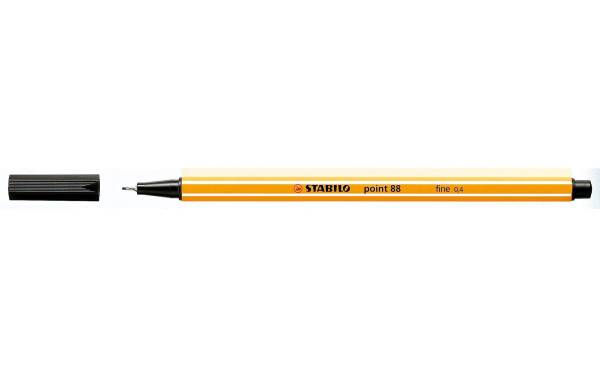 STABILO Fineliner point 88 10 Stück, Schwarz