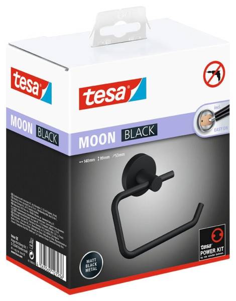 tesa WC-Papierrollenhalter MOON BLACK, schwarz