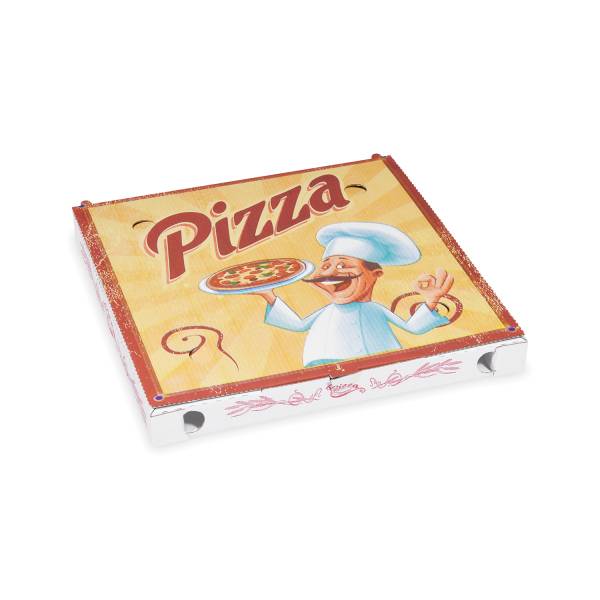 Pizzakarton aus Mikrowellpappe 29,5 x 29,5 x 3 cm – 100 Stück
