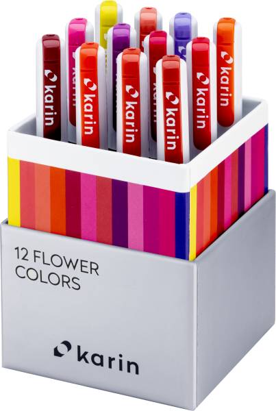 KARIN Real Brush Pen Pro 0.4mm 31C4 Flower colours 12 Stück
