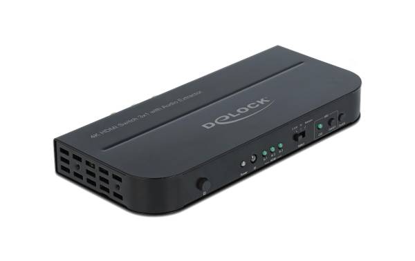 Delock Umschalter 3 Port HDMI, inkl. Audio Extraktor HDMI