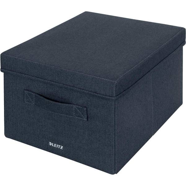 LEITZ Aufbewahrungsbox mit Deckel 6144-00-89 samtgrau 2 Stk. 28.5×20.3x38cm