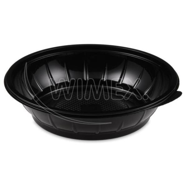 Salatschale (rPET) schwarz 230mm 1000ml – 50 Stück