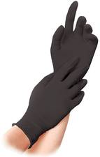 HYGOSTAR Nitril-Handschuh &quot;DARK&quot;, L, schwarz, puderfrei