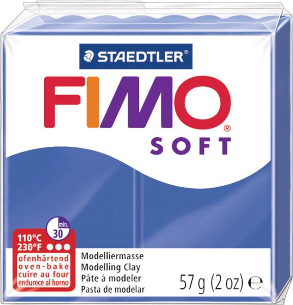 Knete Soft 57g blau FIMO 8020-33