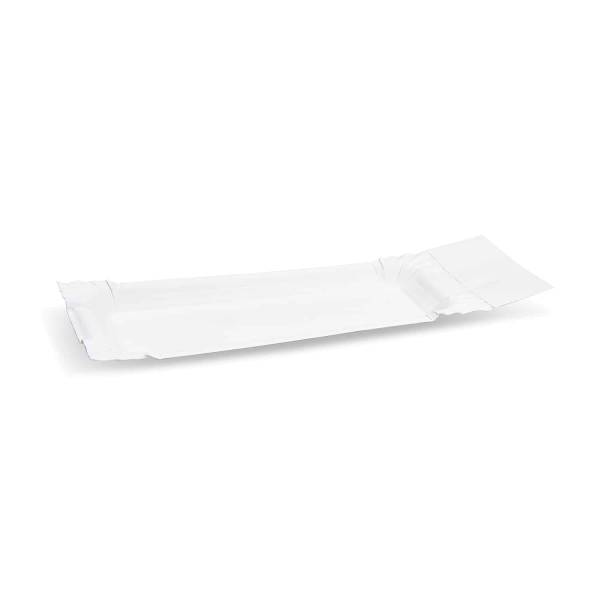 Pappteller mit Abriß weiß 8 x 18+3 cm – 250 Stück