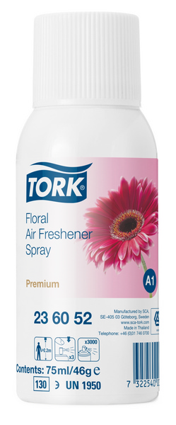 Tork 236052 A1 12x Lufterfrischer Spray mit Blütenduft Premium