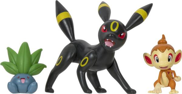 Pokémon: Dreierpack Panflam Myrapla Nachtara – Battle Figur [5 cm]