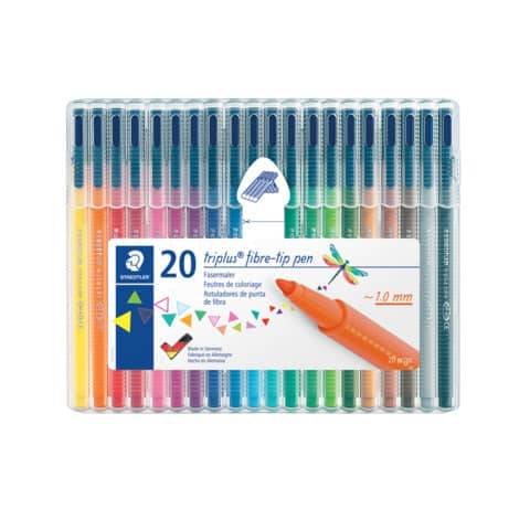 STAEDTLER Fasermaler triplus BRILLIANT COLOURS, 20er Etui