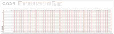 RNK Verlag Urlaubsplaner 2023, (B)1.000 x (H)297 mm, gefalzt
