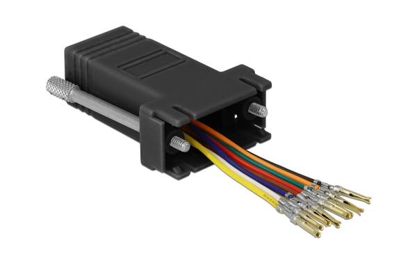 Delock Adapter RJ-45 – RS-232 DB9 (f-f) schwarz