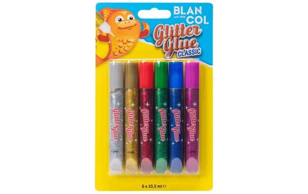 Glitter Glue Pen CLASSIC 6x10.5ml BLANCOL 32401