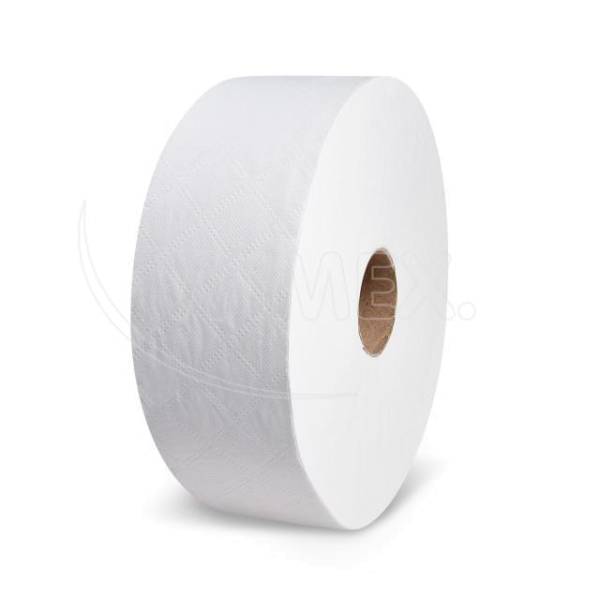 Toilettenpapier Jumbo 2-lagig geprägt weiss Ø25cm 240m 1070 Blatt – 6 Stück