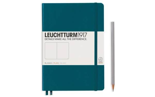 Leuchtturm Notizbuch Medium A5, Blanko, 2-teilig, Pacific Grün