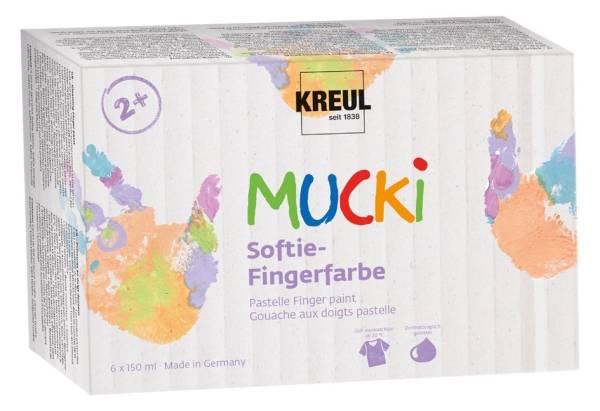 KREUL Softie-Fingerfarbe 'MUCKI', 150 ml, 6er-Set