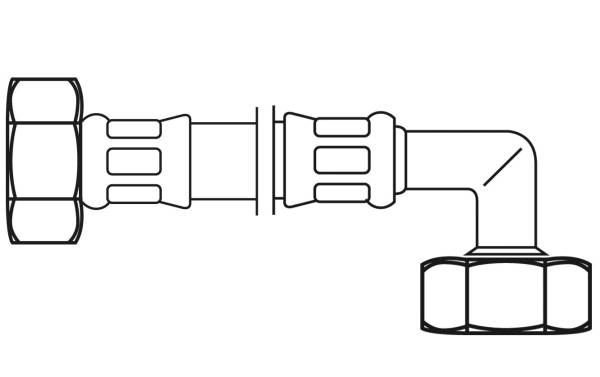 Flexo Anschlussschlauch DN8 IG x IG 3/4 x 3/4 / 150 cm