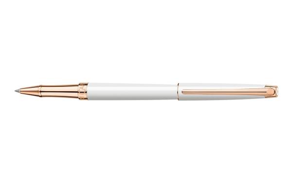 Caran d'Ache Tintenroller Léman Weiss Roségold Fein (F), Rosegold/Weiss