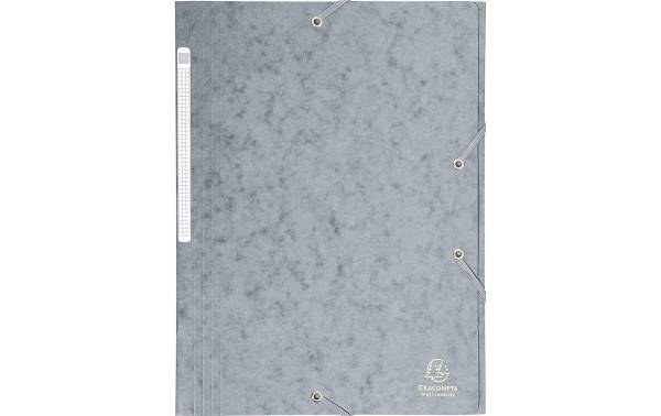 EXACOMPTA Eckspannermappe, DIN A4, Karton, grau